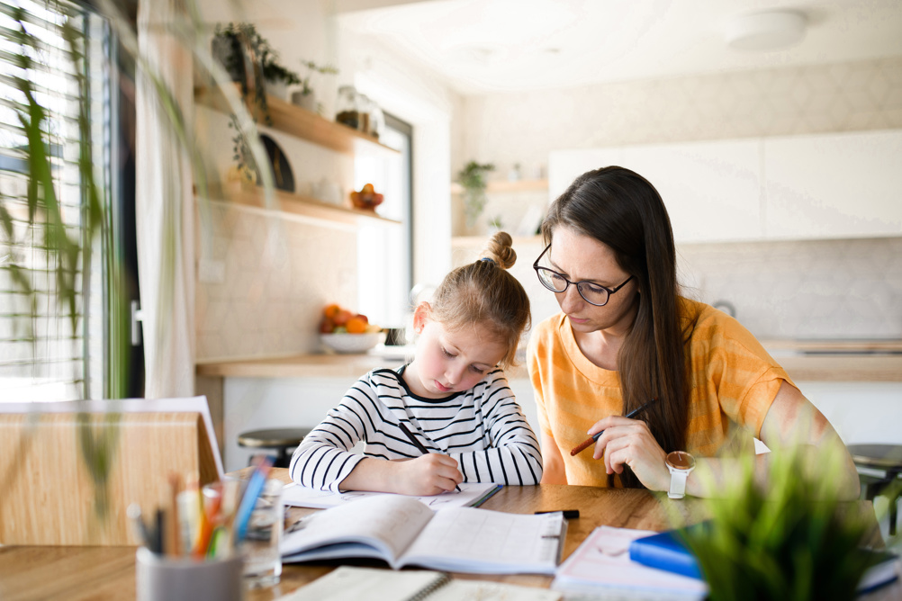 Mothers are spending more time on home schooling since the lockdown began in March