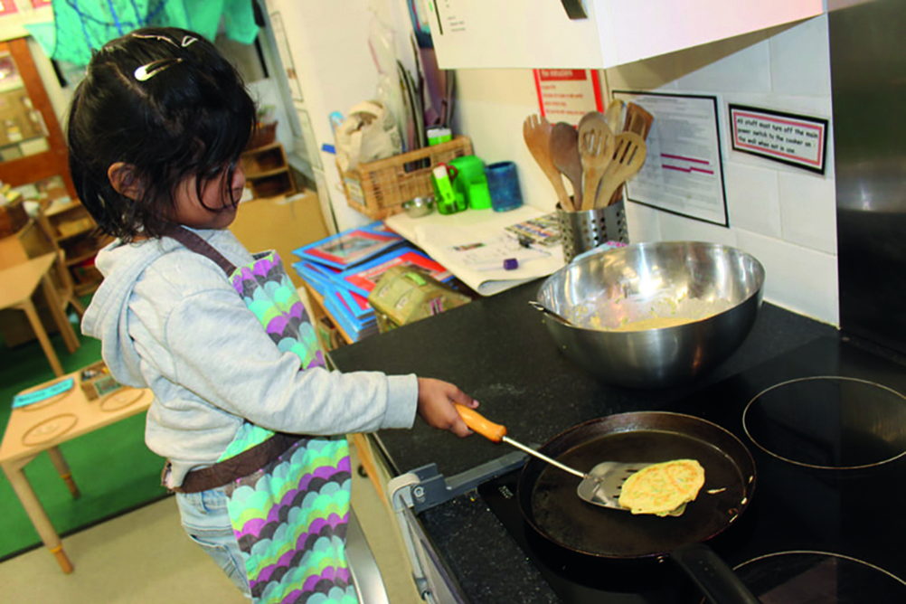 Making a pancake from one of the discovered recipes