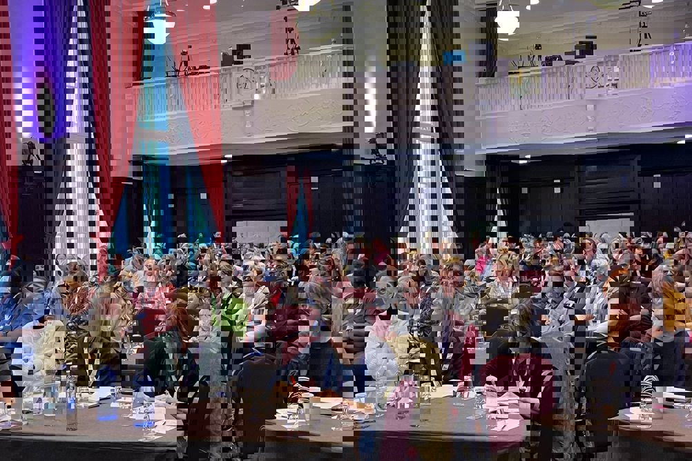 Delegates gathered at the Hallam Conference Centre in central London, on 9 November.
